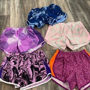 NIKE Tempo Running Shorts Bundle 5 Pair Girls large